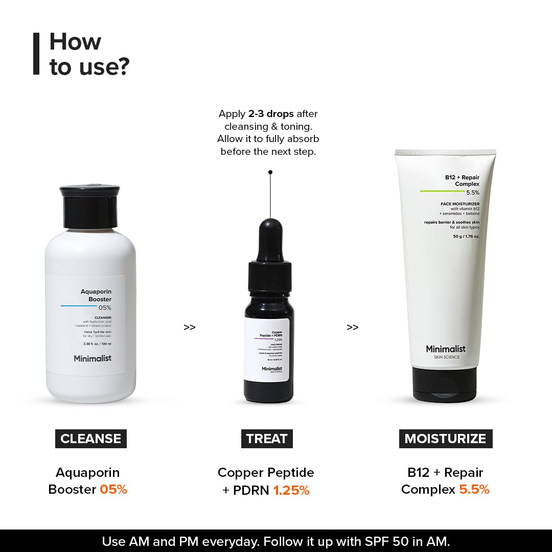 Minimalist Minimalist Copper Peptide + PDRN Face Serum 30 ml Serums & Treatments - Image 16