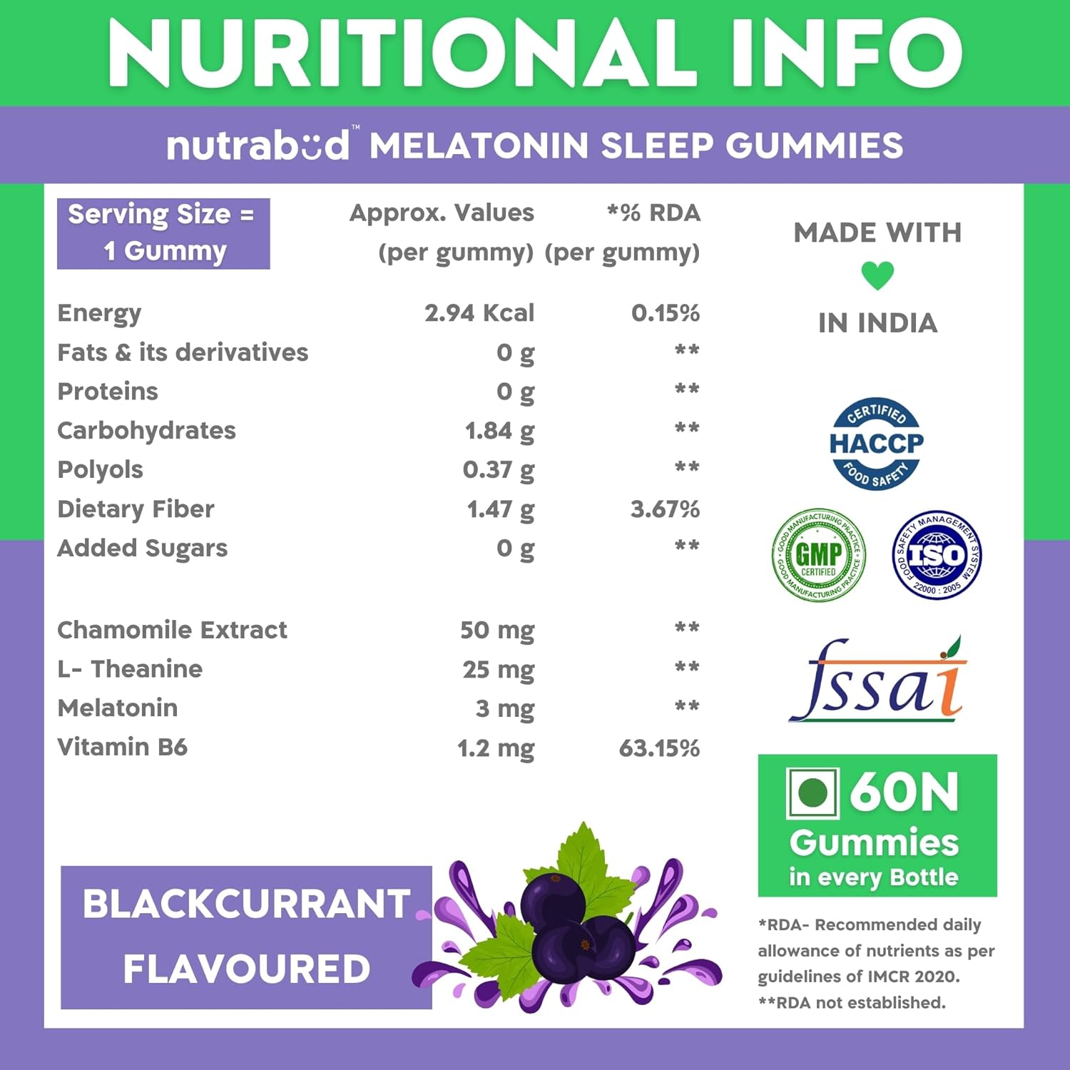 Nutrabud Nutrabud Мелатонин, жевательные конфеты для сна, 3 мг, 60 шт. Стресс и сон - Image 5