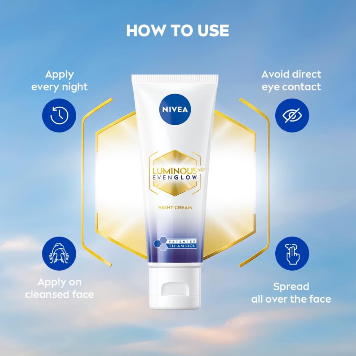 Vedashi NIVEA Luminous Even Glow Night Cream & Moisturiser 40ml — Nivea | Gallery Image 3