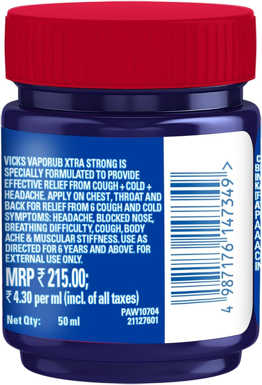 Vicks Vicks VapoRub Xtra Strong, 50 ml Respiratory Health - Image 8