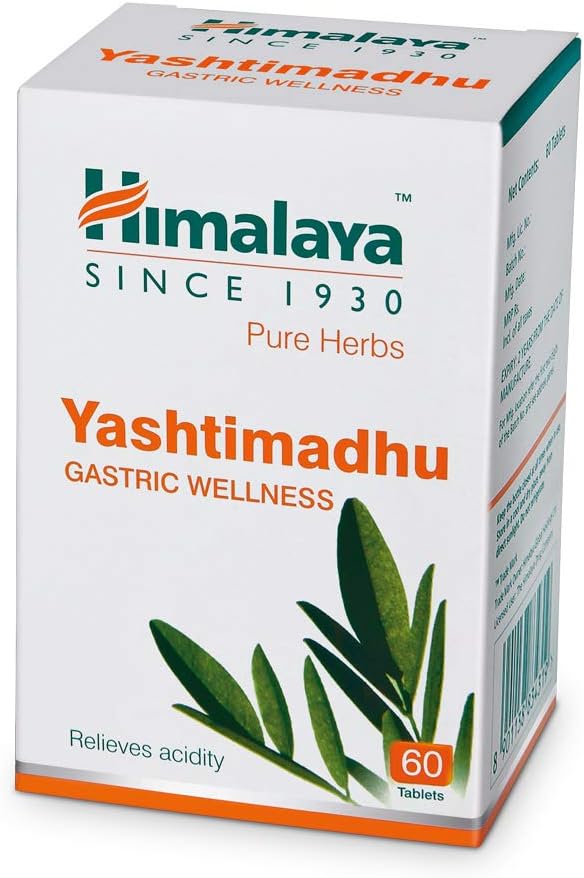 Himalaya Himalaya Wellness Pure Herbs Yashtimadhu Gastric Wellness - Pack of 60 Tablet Ayurvedic Classics - Image 1