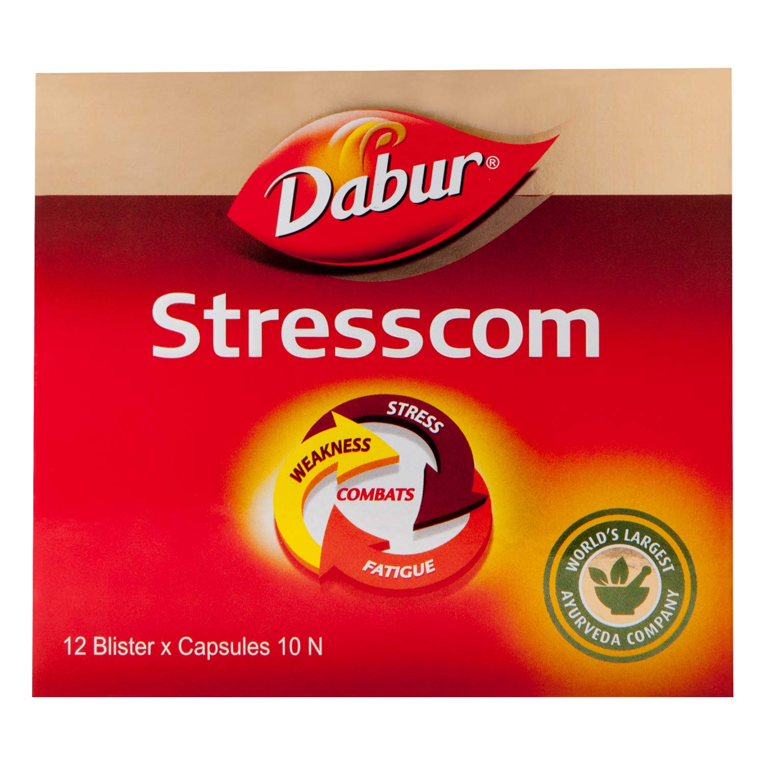 Dabur Dabur Stresscom Ashwagandha - 120 капсул (10 капсул х 12 полосок) Стресс и сон - Изображение 2