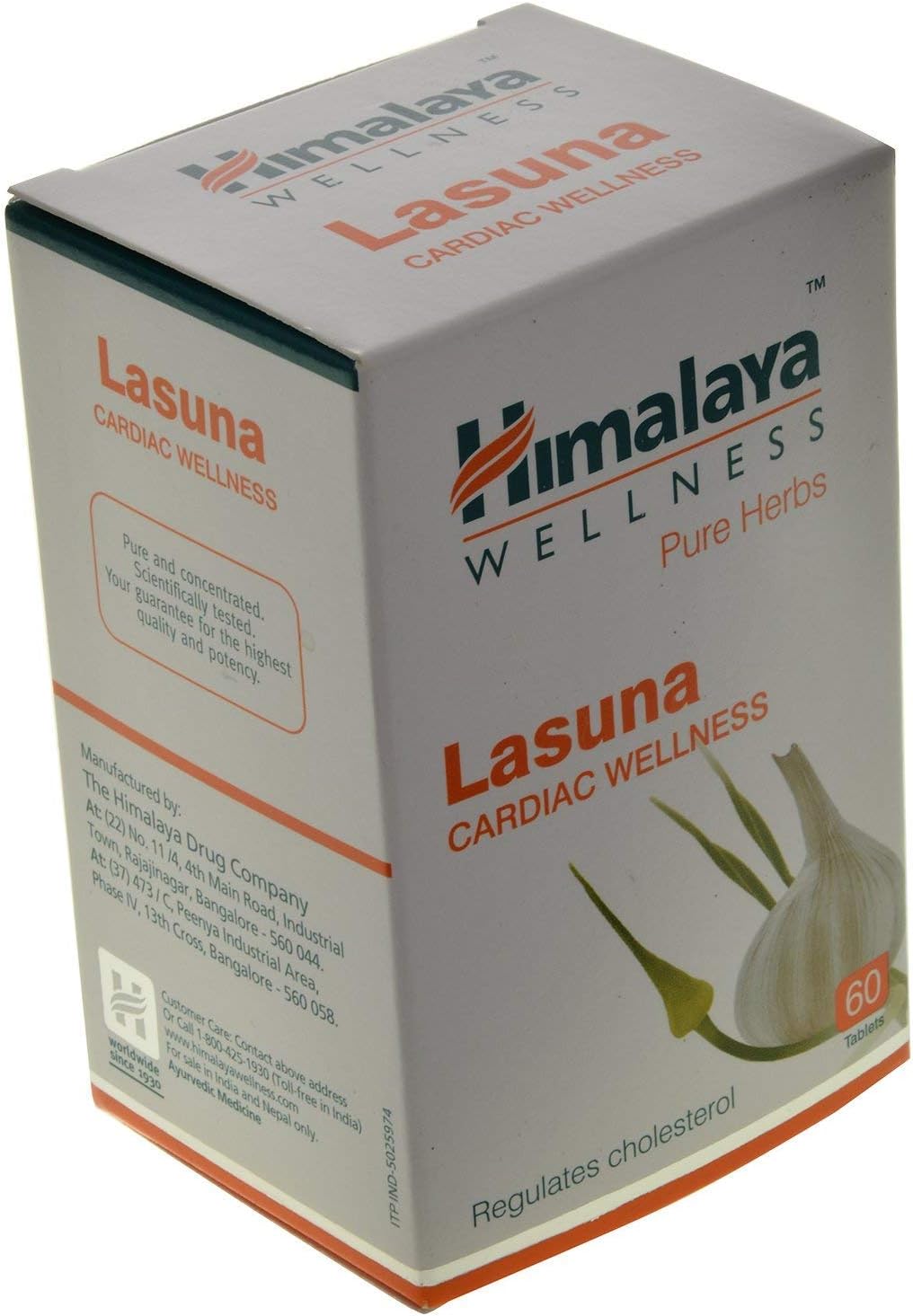 Himalaya Himalaya Pure Herbs Lasuna Cardiac Wellness Tablets, White, 250 mg, 60 Count Ayurvedic Classics - Image 2
