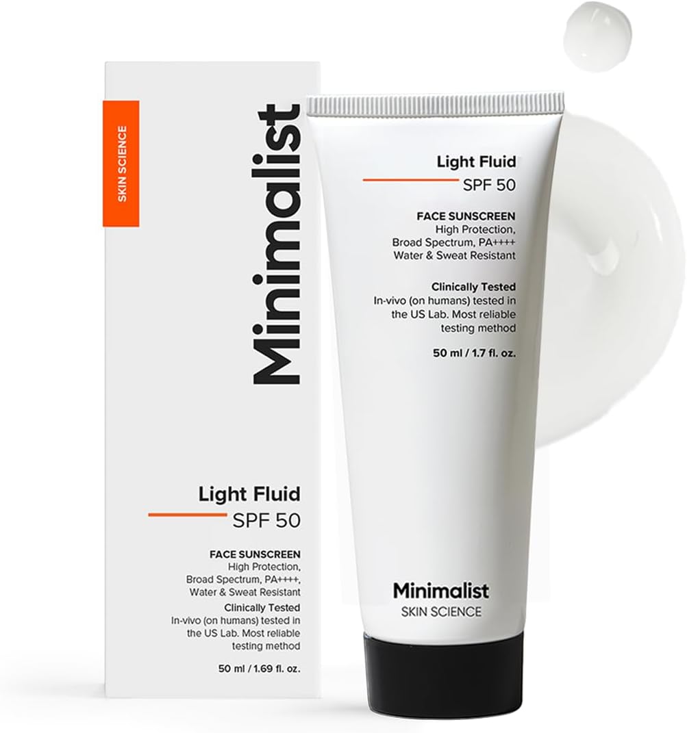 Minimalist Minimalist, лёгкий флюид-солнцезащитный крем SPF 50 для жирной кожи (PA++++) | 50 мл Кремы и увлажняющие средства - Image 1