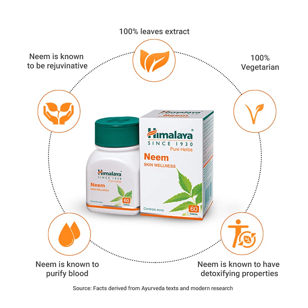 Himalaya Himalaya Wellness Neem, таблетки, 60 шт. Аюрведическая классика - Image 3